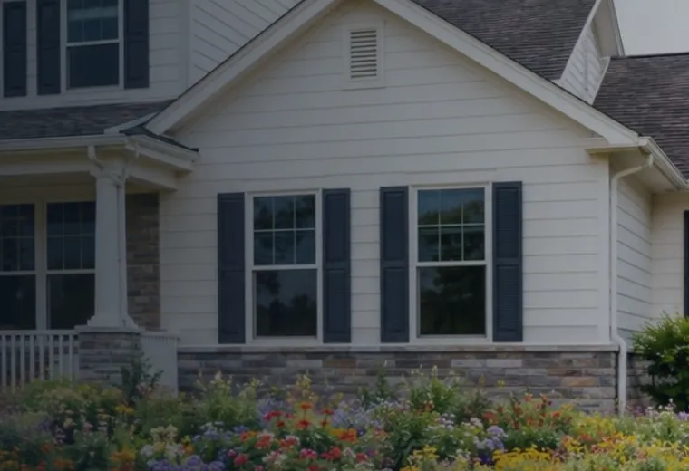 A family home with a front garden